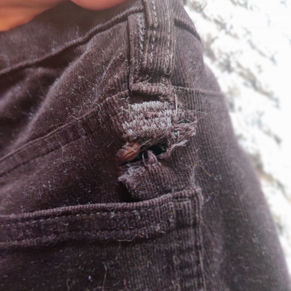 Dark Brown Pants with Pocket Detail
